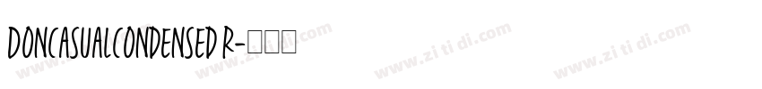 DonCasualCondensed R字体转换
